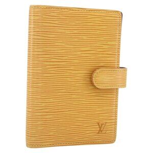 LOUIS VUITTON Epi Agenda PM Day Planner Cover Yellow R20059 LV Auth BA8372